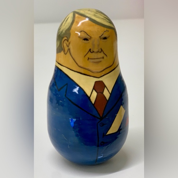 Early 1990s Vintage Artisan Hand Crafted Matryoshka Style Boris Yeltsin Weeble - Picture 7 of 16